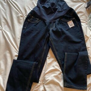 Indigo Blue Full Panel Maternity jeans Size L NWT
